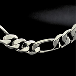 Load image into Gallery viewer, 12MM Silver Figaro Chain