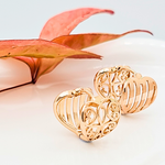 Load image into Gallery viewer, 18K Gold Filled Rose Gold Heart Huggie Earrings