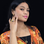 Load image into Gallery viewer, 18k Gold Filled Women's Pendant & Earrings Set