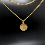 Load image into Gallery viewer, 18K Gold Filled Customized Stamped Sovereign Pendant Necklace