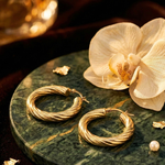 Load image into Gallery viewer, 18K Gold Filled Thick Hoop Earrings