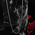 Load image into Gallery viewer, Silver Rhodium Plated Rope Chain