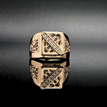 Load image into Gallery viewer, 18K Rose Gold Filled Square Ring.