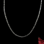 Load image into Gallery viewer, Silver Rhodium 4MM Figaro Chain