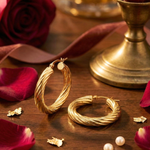 Load image into Gallery viewer, 18K Gold Filled Thick Hoop Earrings