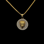 Load image into Gallery viewer, 18k Gold Filled Lion Head Pendant with CZ