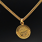 Load image into Gallery viewer, 18K Gold Filled Customized Stamped Sovereign Pendant Necklace