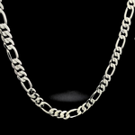 Load image into Gallery viewer, 12MM Silver Figaro Chain