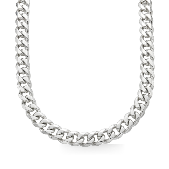 Silver Cuban Link Chain – 55cm x 12mm