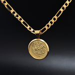 Load image into Gallery viewer, 19K Gold Filled Stamped Tarnish Proof Customized Full Sovereign Pendant Necklace