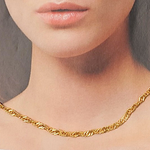 Load image into Gallery viewer, 18K Gold Filled Twisted Chain With Bracelet
