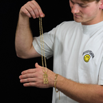 Load image into Gallery viewer, 18K Gold Filled Customized Dad Necklace & Bracelet Set