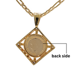 Load image into Gallery viewer, 18K Gold Filled Square Sovereign Pendant Necklace