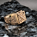 Load image into Gallery viewer, 18K Rose Gold Filled Square Ring.