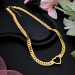 Load image into Gallery viewer, 18K Gold Fileld Heart Cuban Link Necklace