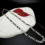 Load image into Gallery viewer, Silver Rhodium Plated 6MM Figaro Chain