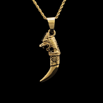 Load image into Gallery viewer, 18K Gold Filled Lion Tooth Pendant Necklace