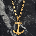 Load image into Gallery viewer, 18K Gold Filled Tarnish Proof Anchor Necklace