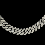 Load image into Gallery viewer, Silver Rhodium Plated Iced-Out Cuban Link Chain