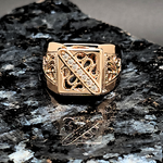 Load image into Gallery viewer, 18K Rose Gold Filled Square Ring.