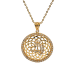 Load image into Gallery viewer, 18K Gold Filled ALLAH Pendant CZ Necklace