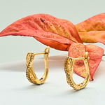 Load image into Gallery viewer, 18K Gold Filled Huggie Earrings with Cubic Zirconia