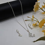 Load image into Gallery viewer, 18K Rose Gold Filled LOVE Pendant Necklace With Earrings