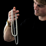 Load image into Gallery viewer, Silver Interlinked Chain With Pearl Neklace