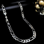 Load image into Gallery viewer, 12MM Silver Figaro Chain