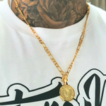 Load image into Gallery viewer, 19K Gold Filled Stamped Tarnish Proof Customized Full Sovereign Pendant Necklace