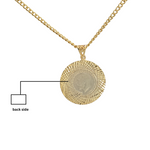 Load image into Gallery viewer, 18K Gold Filled Customized Tarnish Proof Full Sovereign Pendant Necklace