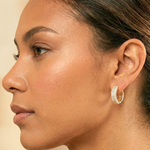 Load image into Gallery viewer, 18K Gold Filled CZ Huggie Earrings