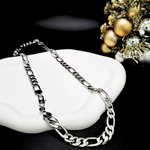 Load image into Gallery viewer, 12MM Silver Figaro Chain