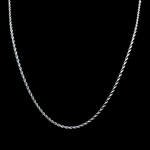 Load image into Gallery viewer, Silver Rhodium Plated Rope Chain