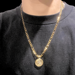 Load image into Gallery viewer, 19K Gold Filled Stamped Tarnish Proof Customized Full Sovereign Pendant Necklace