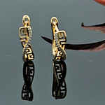 Load image into Gallery viewer, 18K Gold Filled Huggie Earrings with Cubic Zirconia