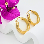 Load image into Gallery viewer, 18K Gold Filled Thick Hoop Earrings