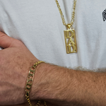 Load image into Gallery viewer, 18K Gold Filled Customized Dad Necklace & Bracelet Set