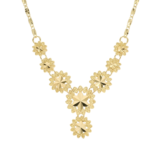 18K Gold Filled Flower Necklace x 50cm