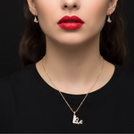 Load image into Gallery viewer, 18K Rose Gold Filled LOVE Pendant Necklace With Earrings