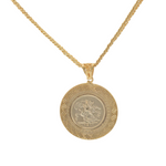 Load image into Gallery viewer, 18K Gold Filled Customized Tarnish Proof Full Sovereign Pendant Necklace