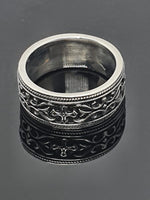 Load image into Gallery viewer, Stainless Steel Black Viking Mens Ring