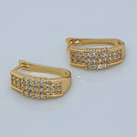 Load image into Gallery viewer, Trendy Reversible Huggee Earrings with Cubic Zircons