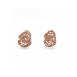 Load image into Gallery viewer, Gold Toned Reversible Heart Huggee Stud Earrings