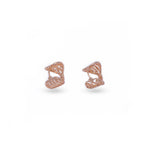 Load image into Gallery viewer, Gold Toned Reversible Heart Huggee Stud Earrings