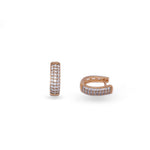 Load image into Gallery viewer, Gold Toned Reversible CZ Earrings