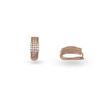 Load image into Gallery viewer, Trendy Reversible Huggee Earrings with Cubic Zircons