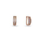 Load image into Gallery viewer, Trendy Reversible Huggee Earrings with Cubic Zircons