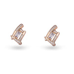 Load image into Gallery viewer, Gold Toned Geometrical Shape CZ Earrings