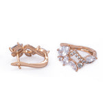 Load image into Gallery viewer, Mixed Cut Diamonds & CZ Huggee Earrings